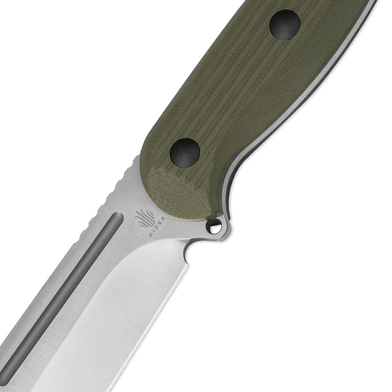 KIZER Ursa Major - AEB-L Blade, Green G10 Handle