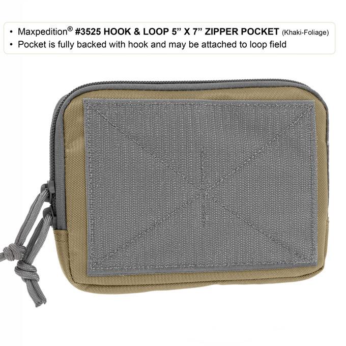 Maxpedition Hook & Loop 5" x 7" Zipper Pocket