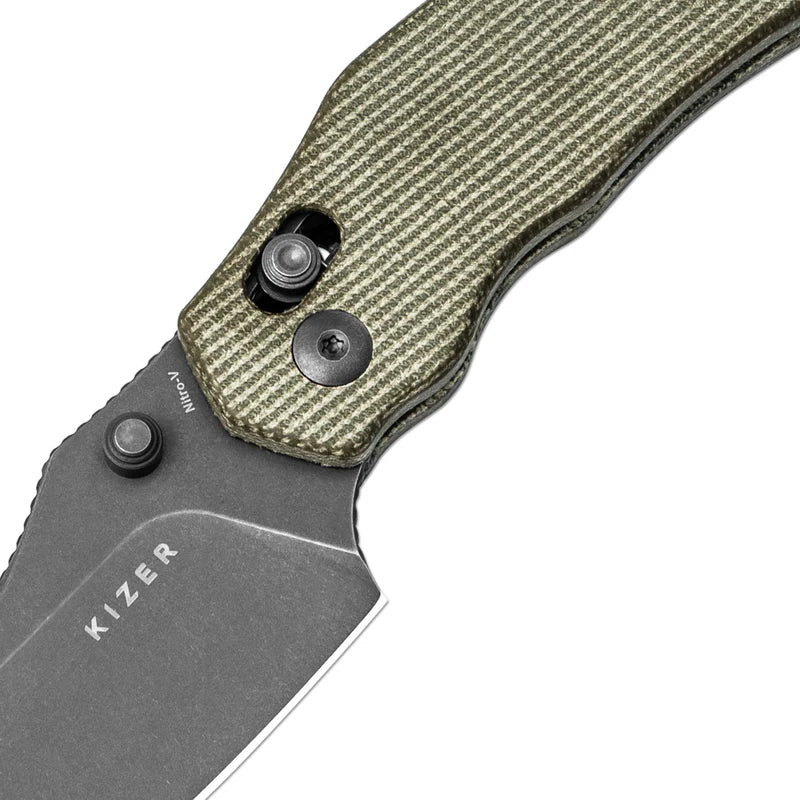 KIZER Bulldog - Nitro-V Blade, Micarta Handle