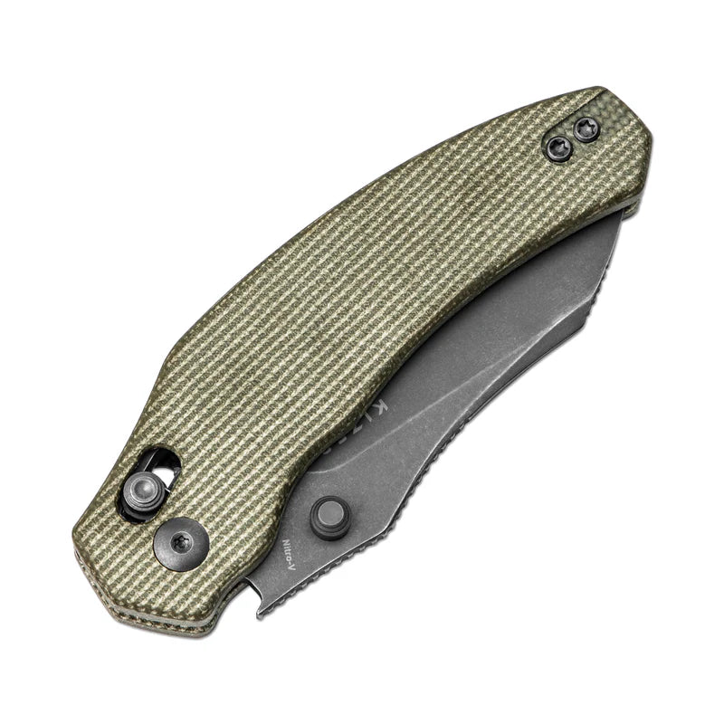 KIZER Bulldog - Nitro-V Blade, Micarta Handle