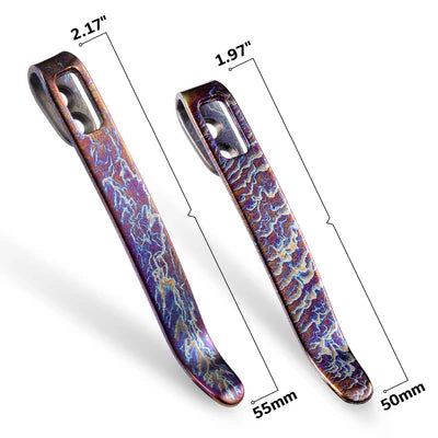 Civivi Flamed Titanium Pocket Clips