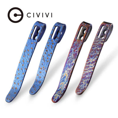 Civivi Flamed Titanium Pocket Clips