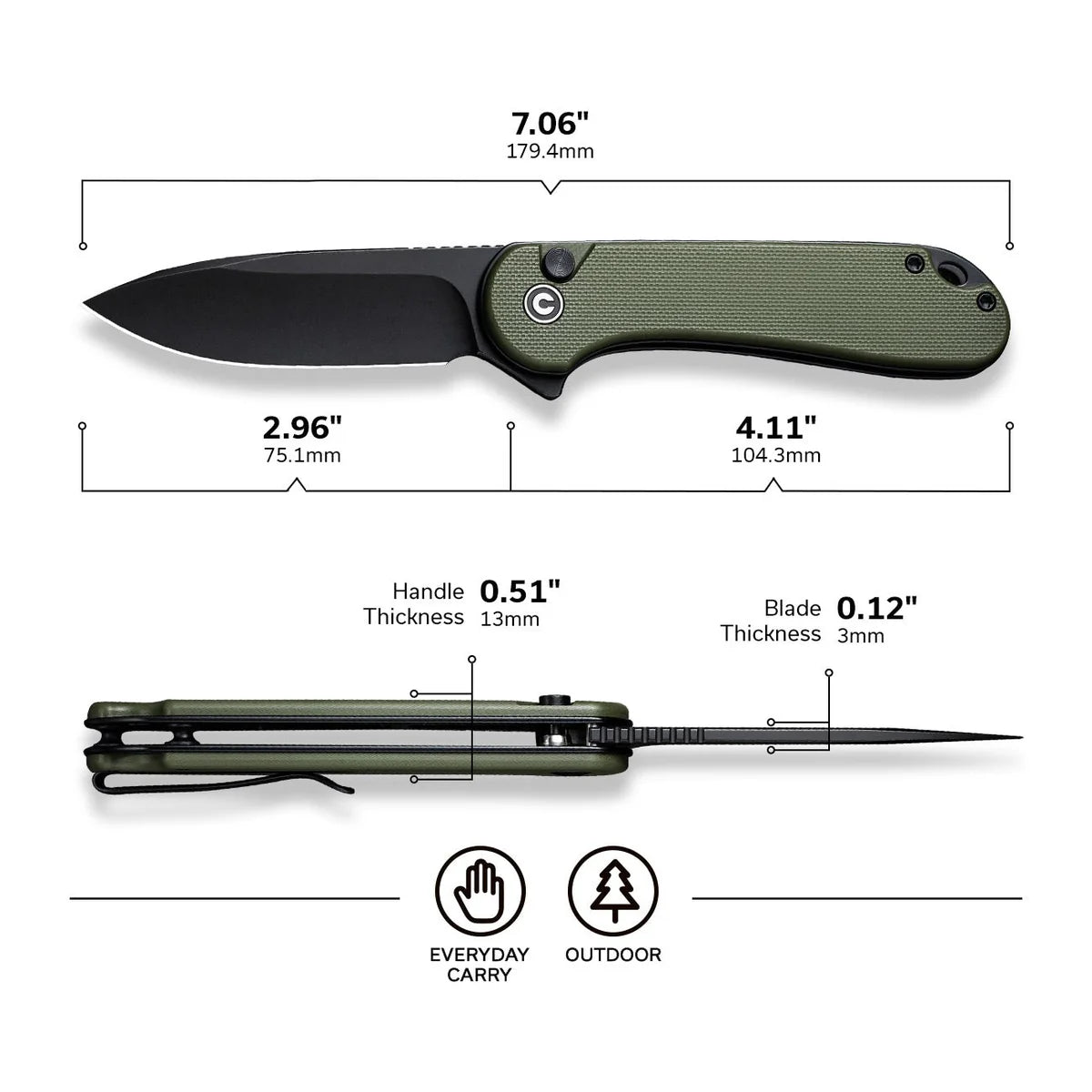 CIVIVI Button Lock Elementum II