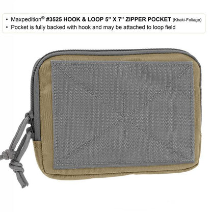 Maxpedition Hook & Loop 5" x 7" Zipper Pocket