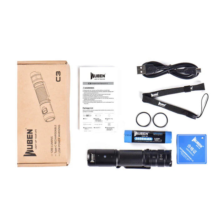 Wuben C3 1200 Lumen Flashlight
