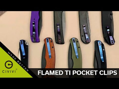 Civivi Flamed Titanium Pocket Clips